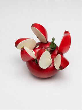 Vintage Apple Butter Spread Knife Holder Set Red Mid Century Brunch Decor